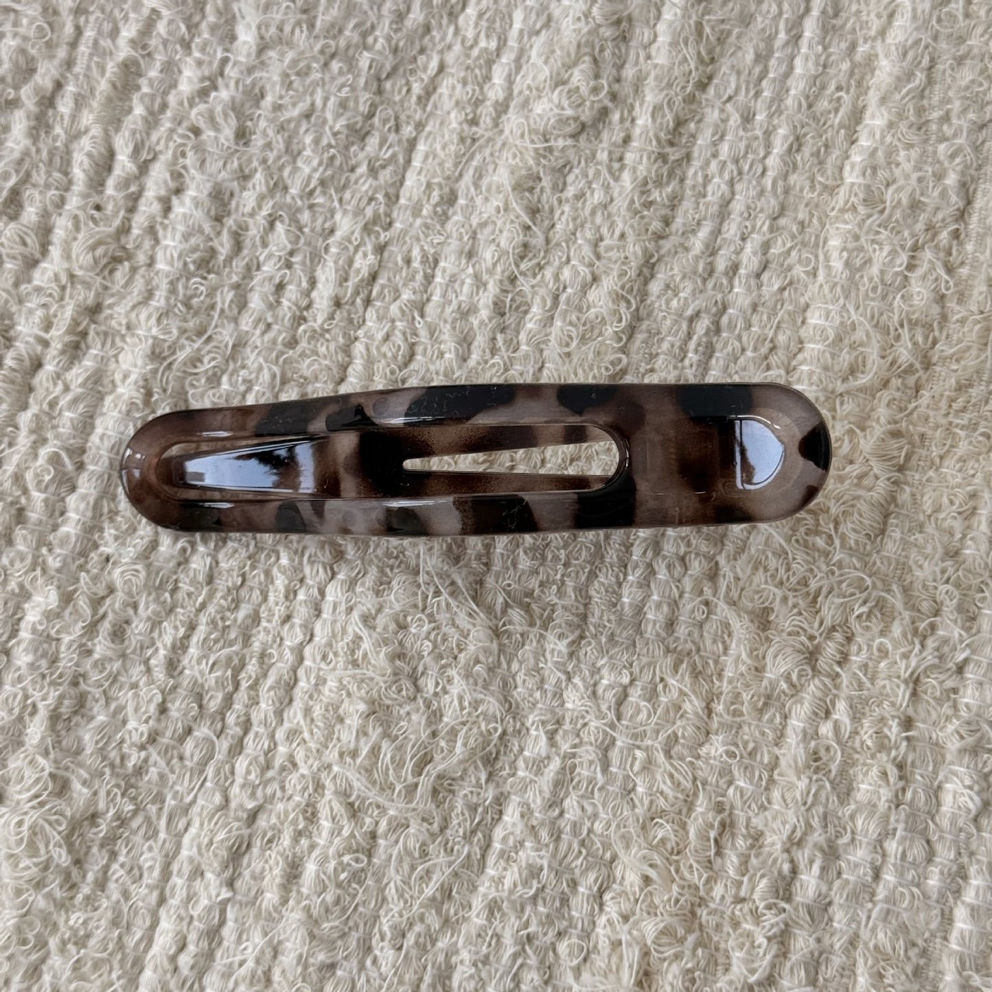 豹紋復古鯊魚夾