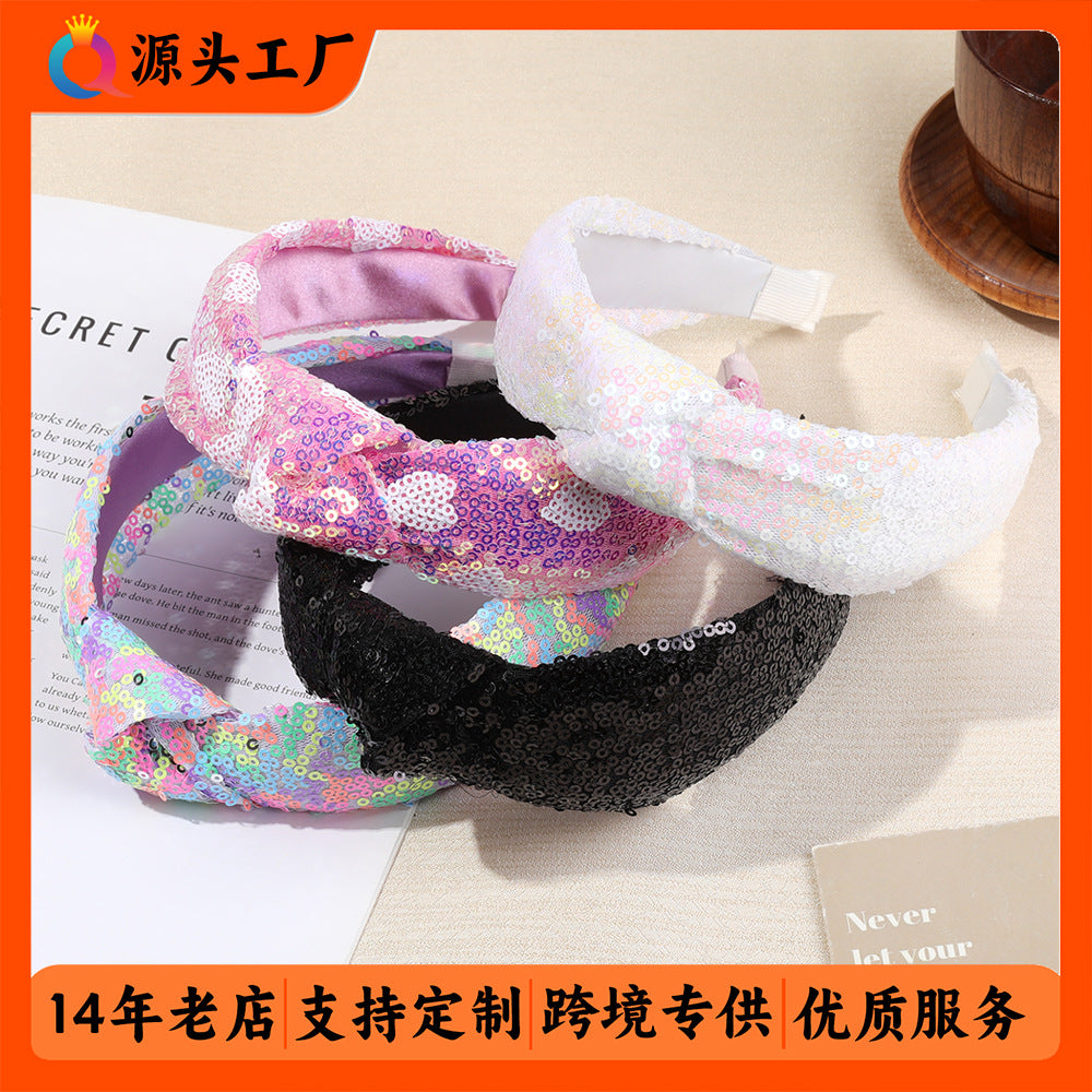 扭結寬版髮箍－商品主圖｜https://igowo.tw/