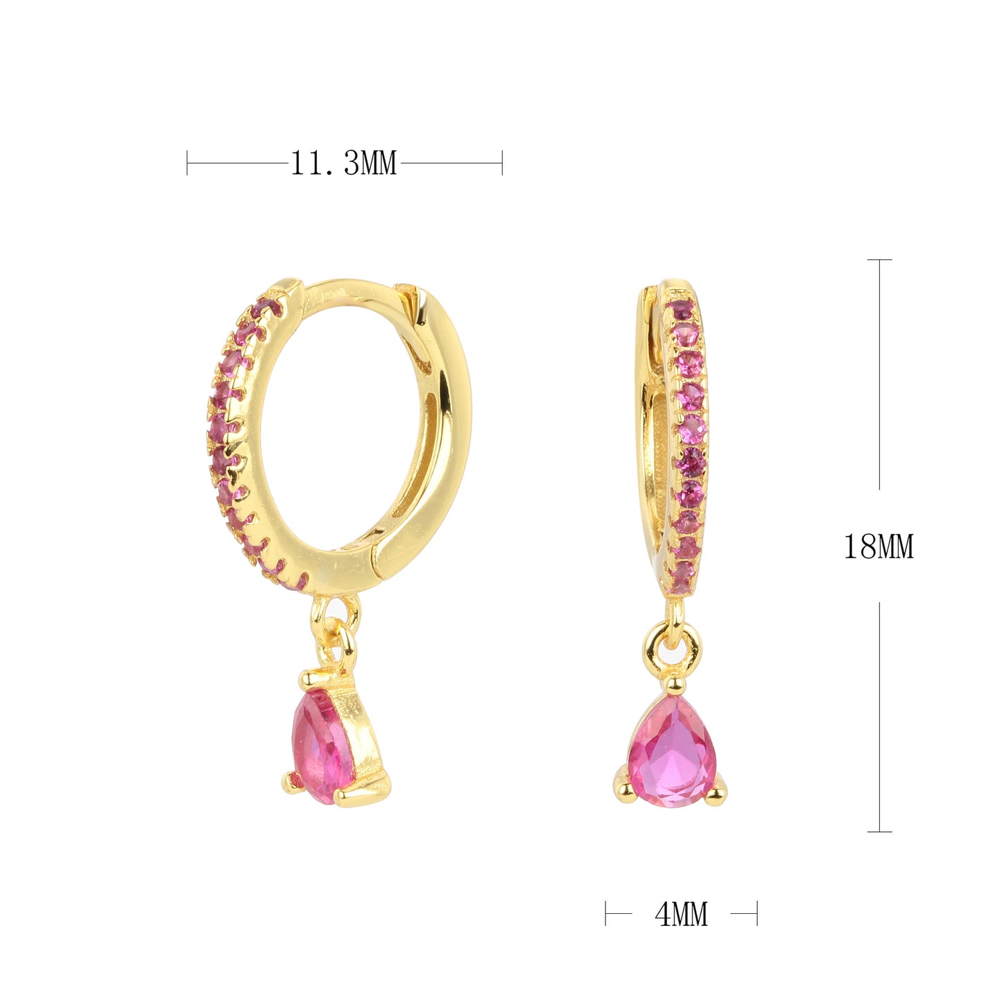 S925 耳環法式鑲鋯水滴形耳墜耳飾小眾輕奢百搭飾品
