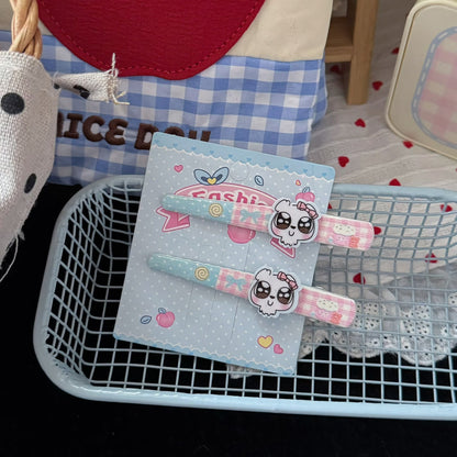 粉色兔子卡通髮夾－商品主圖｜https://igowo.tw/