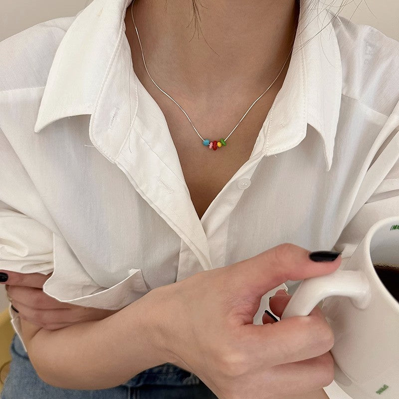 雙環簡約項鍊－細節特寫44｜https://igowo.tw/
