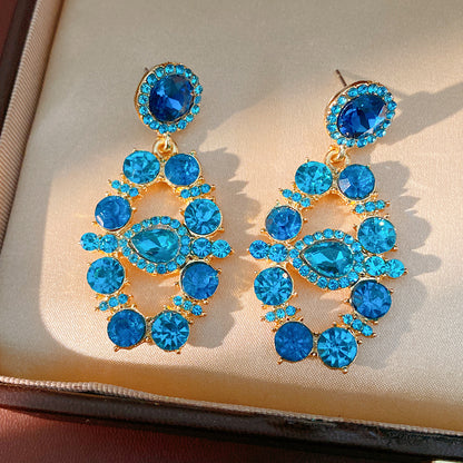 粉色水滴鑲鑽項鍊套組
