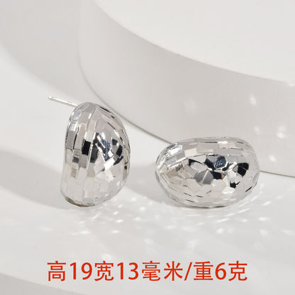 金色鋯石水滴簡約耳釘