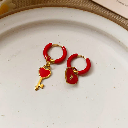 銀針滴油新年紅色珍珠耳環簡約時尚日常百搭耳釘輕奢高級感耳飾女