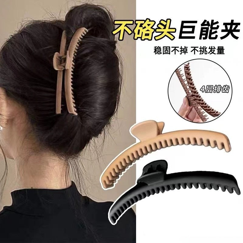 棕色磨砂鯊魚夾－商品主圖｜https://igowo.tw/