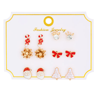 琺瑯小鹿聖誕耳釘－細節特寫3｜https://igowo.tw/