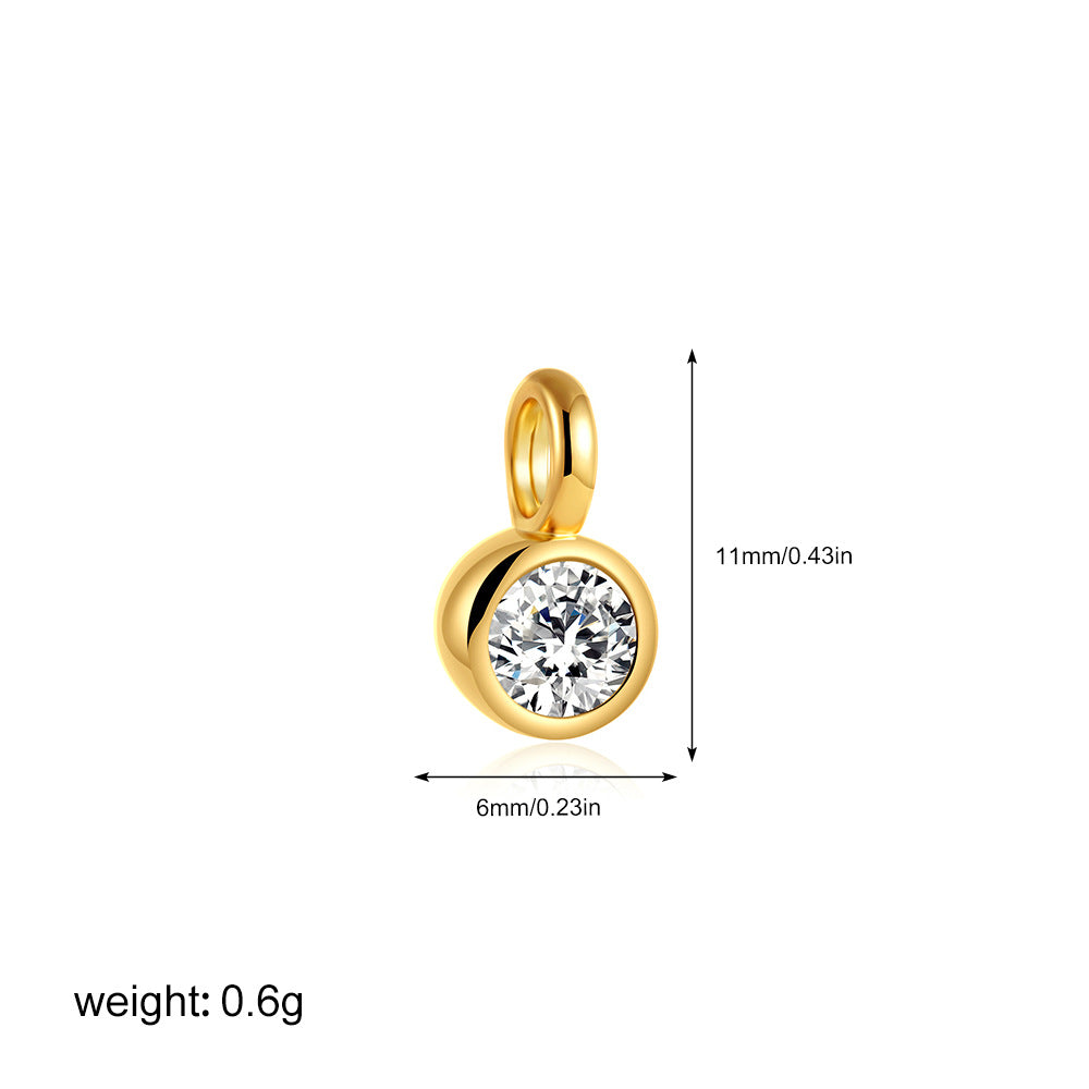 金色鋯石眼睛墜飾項鍊－細節特寫29｜https://igowo.tw/