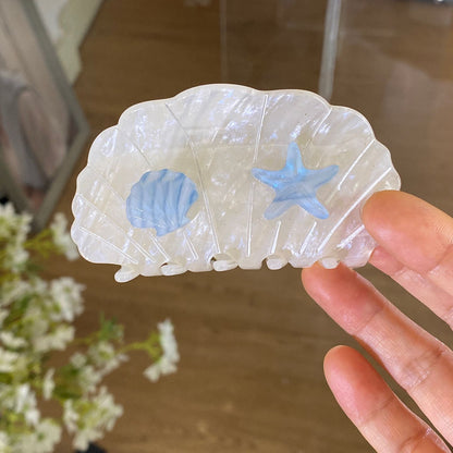 醋酸板材貝殼鯊魚夾－海龜款細節｜https://igowo.tw/