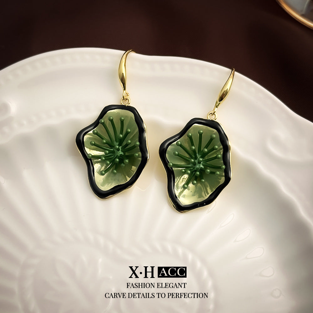 金色花朵電鍍耳鉤