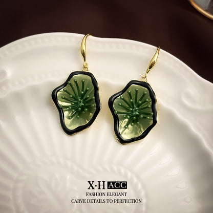 金色花朵電鍍耳鉤