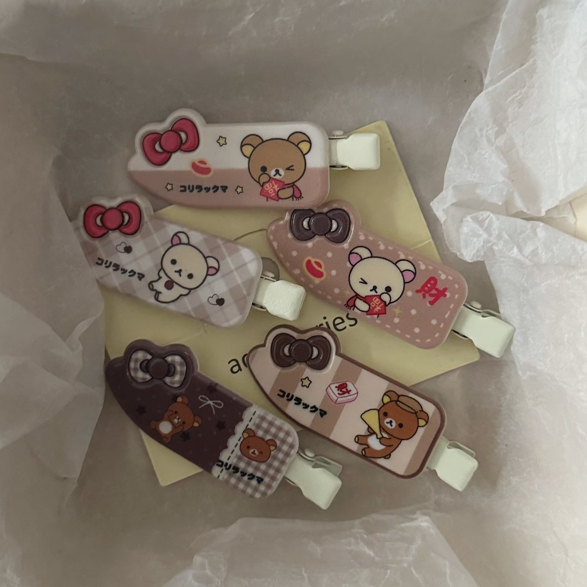 棕色小熊卡通髮夾－商品主圖｜https://igowo.tw/