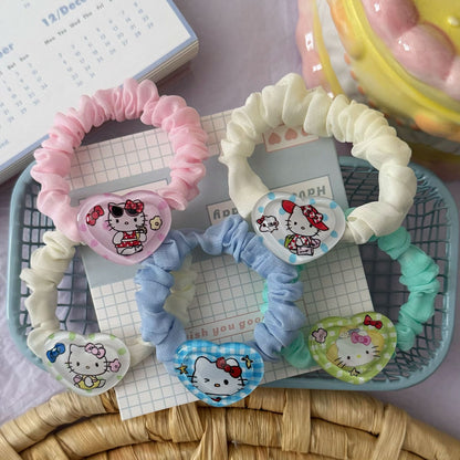 網紗貓咪卡通髮圈－商品主圖｜https://igowo.tw/