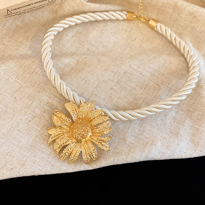 花朵復古項鍊耳環組