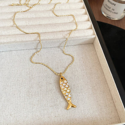 琺瑯不鏽鋼魚尾項鍊