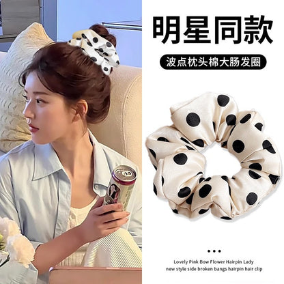 波點大腸圈復古髮圈－商品主圖｜https://igowo.tw/