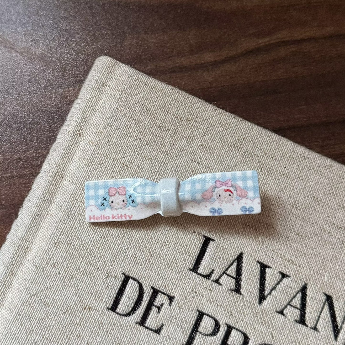 紅色貓咪領結髮夾