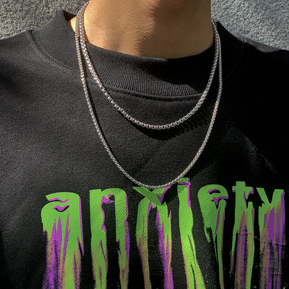 金屬鏈條簡約項鍊套組－商品主圖｜https://igowo.tw/