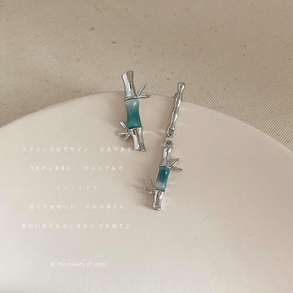 綠色簡約耳釘