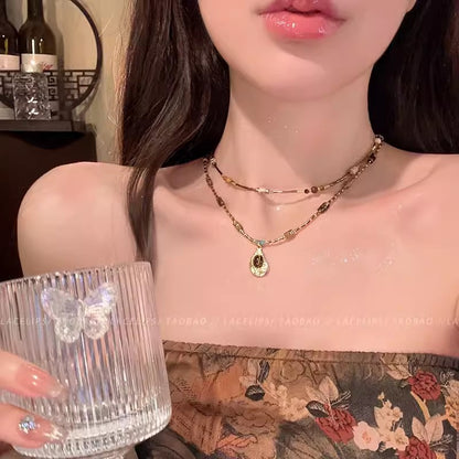 虎眼石串珠墜飾項鍊－金款實拍｜https://igowo.tw/