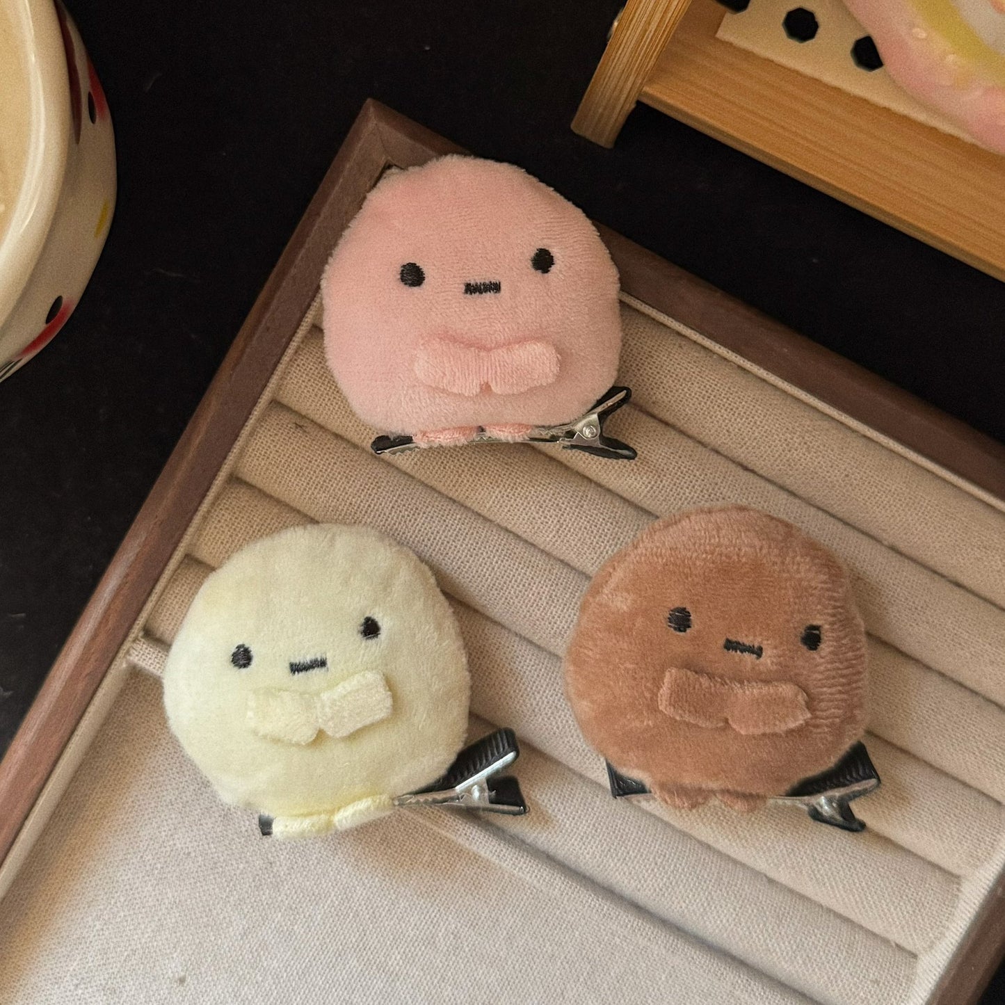 粉色簡約髮夾－粉色小動物髮夾款實拍｜https://igowo.tw/