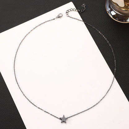 琺瑯星星十字墜飾項鍊