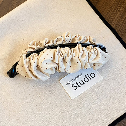布面波點髮夾