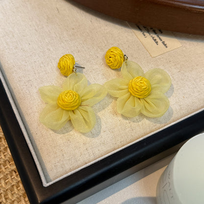 繽紛花朵流蘇耳環
