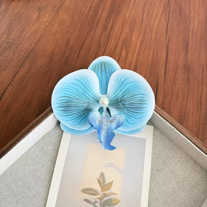 粉色蝴蝶花朵髮夾