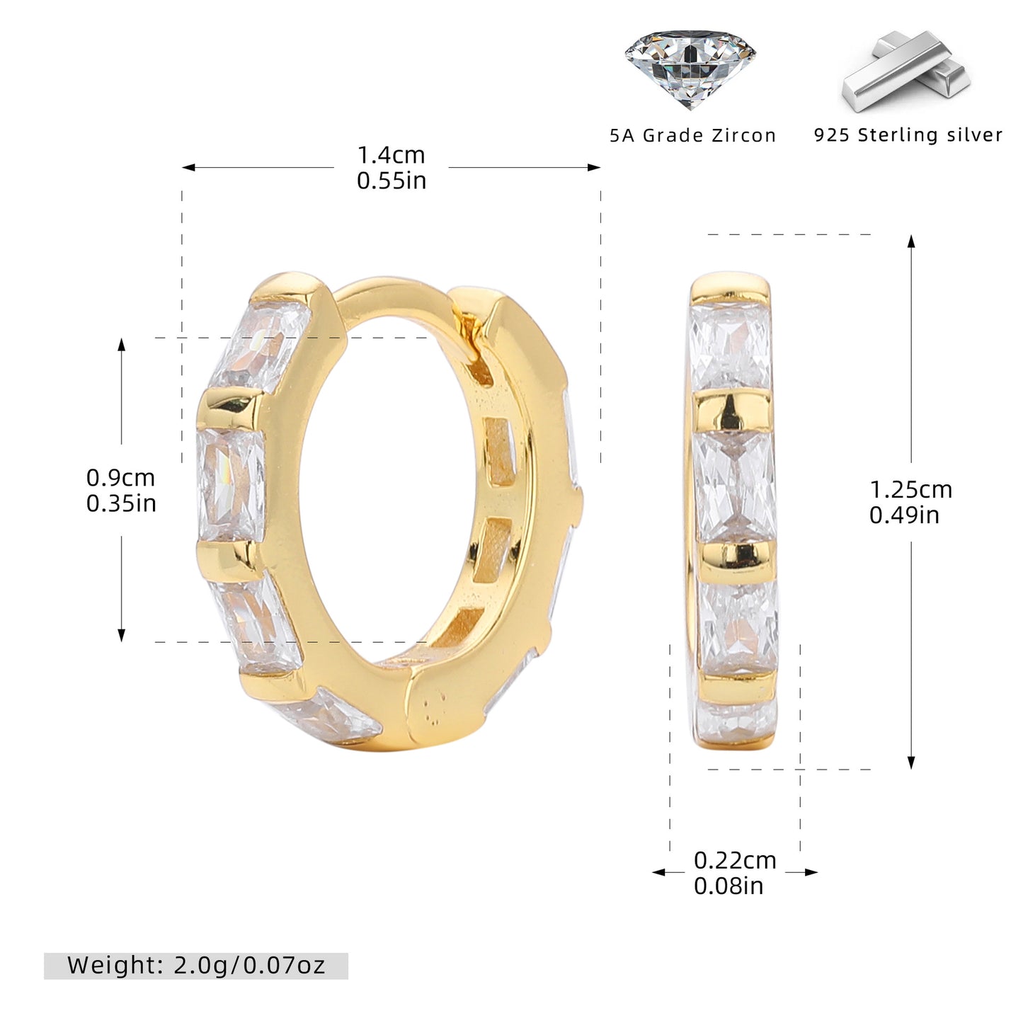 S925 新款耳環時尚多色方鋯圓形耳飾輕奢小眾高級感飾品