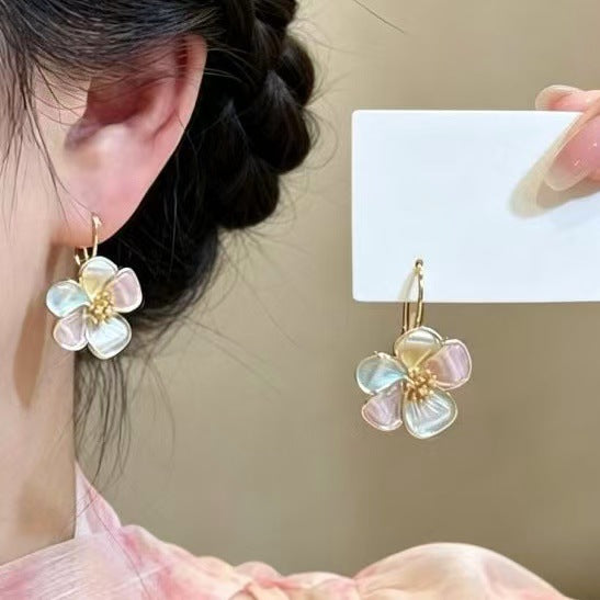 繽紛琺瑯花朵耳環－商品主圖｜https://igowo.tw/