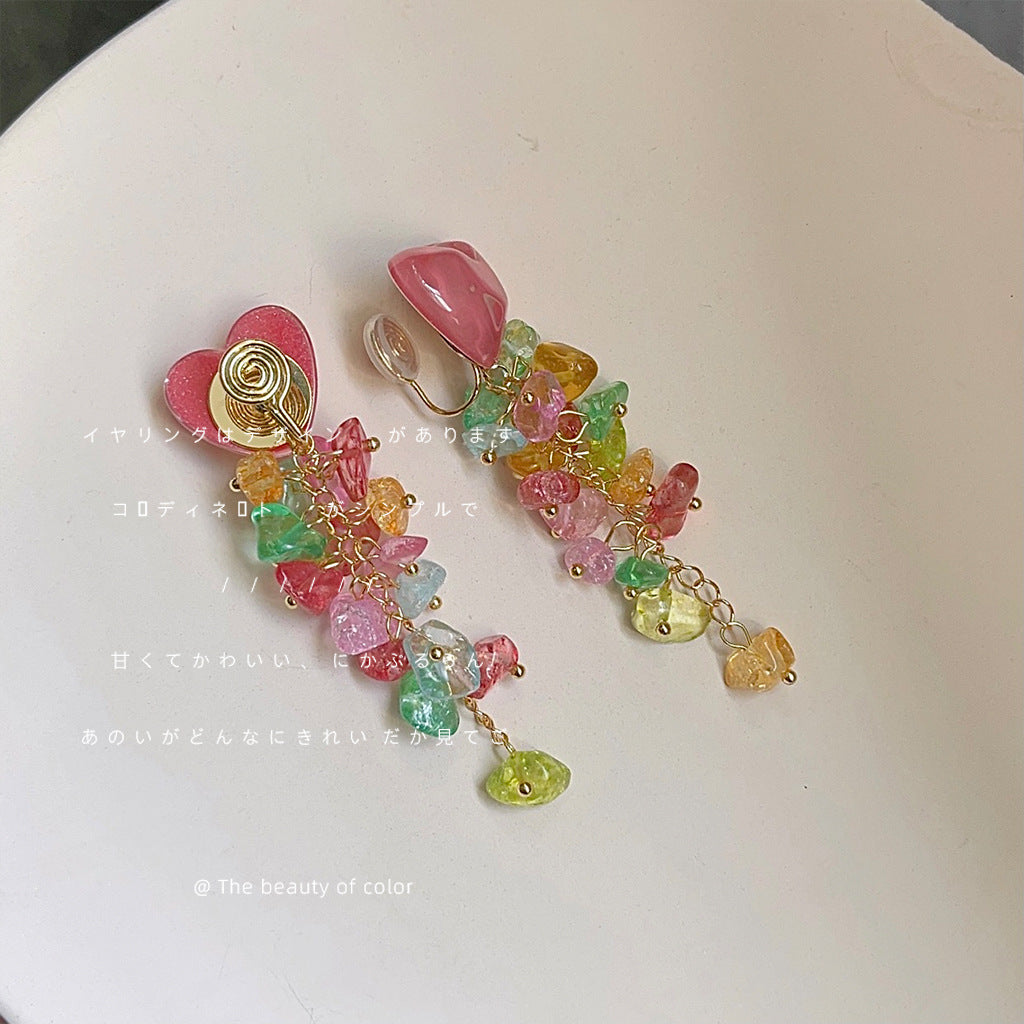 流蘇長版耳夾－商品主圖｜https://igowo.tw/