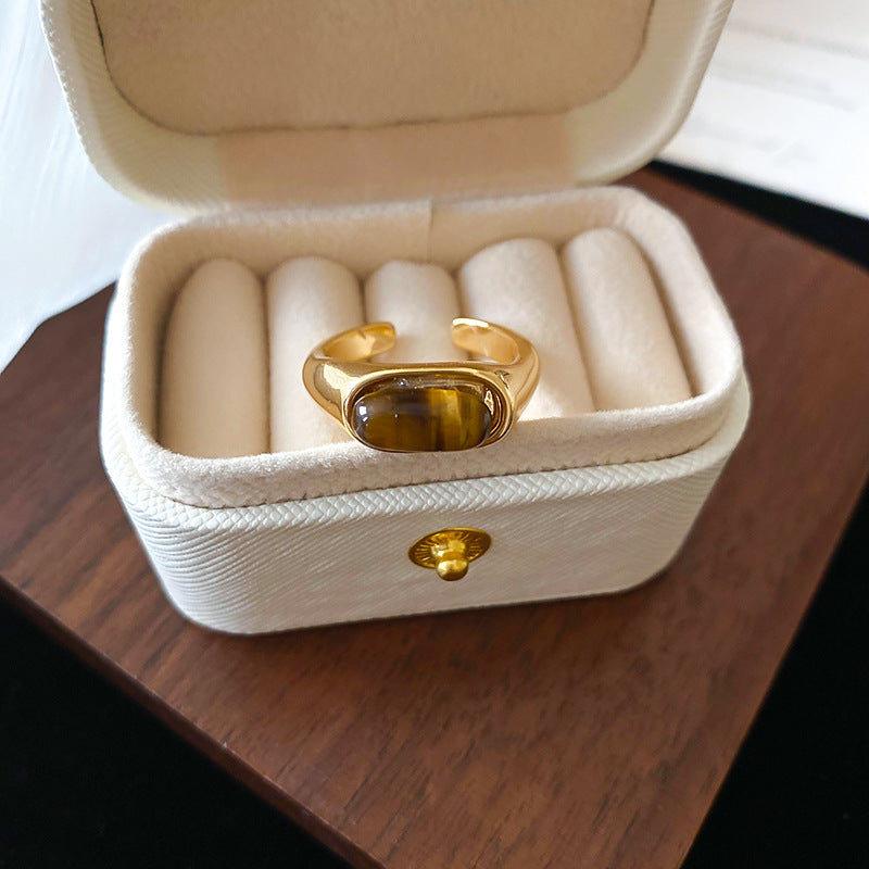 鋯石麥穗可調式戒指－41#戒指-金色款細節12｜https://igowo.tw/