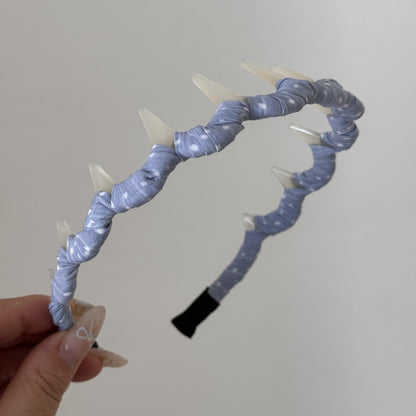 布面波點纏繞髮箍