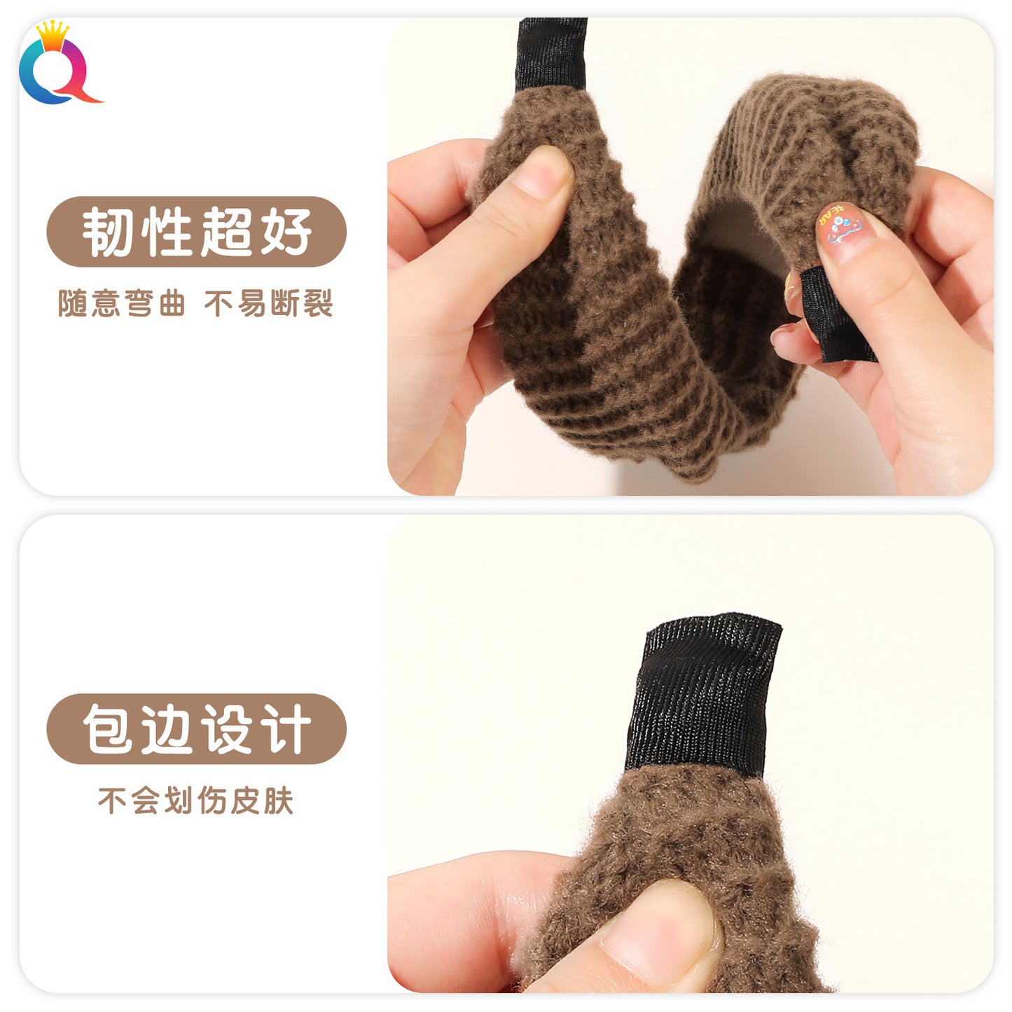 寬版簡約髮箍－第二視角實拍｜https://igowo.tw/