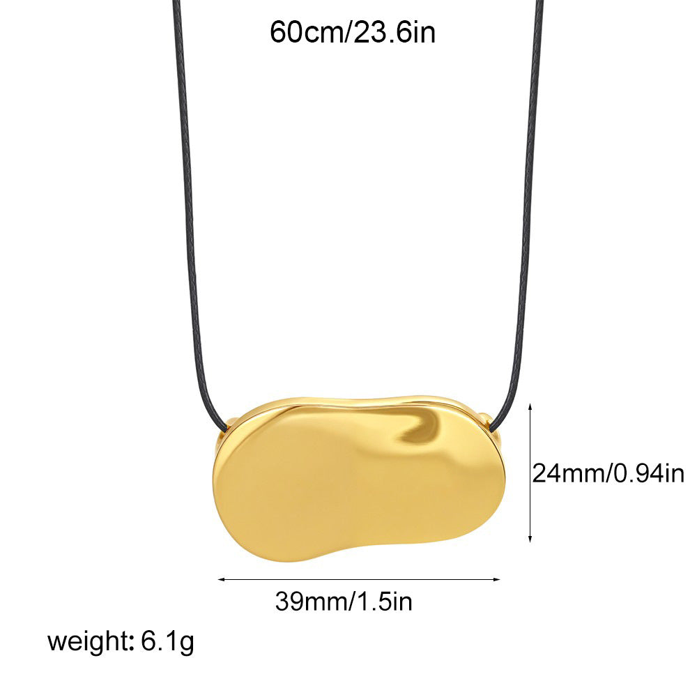 皮繩不規則墜飾項鍊