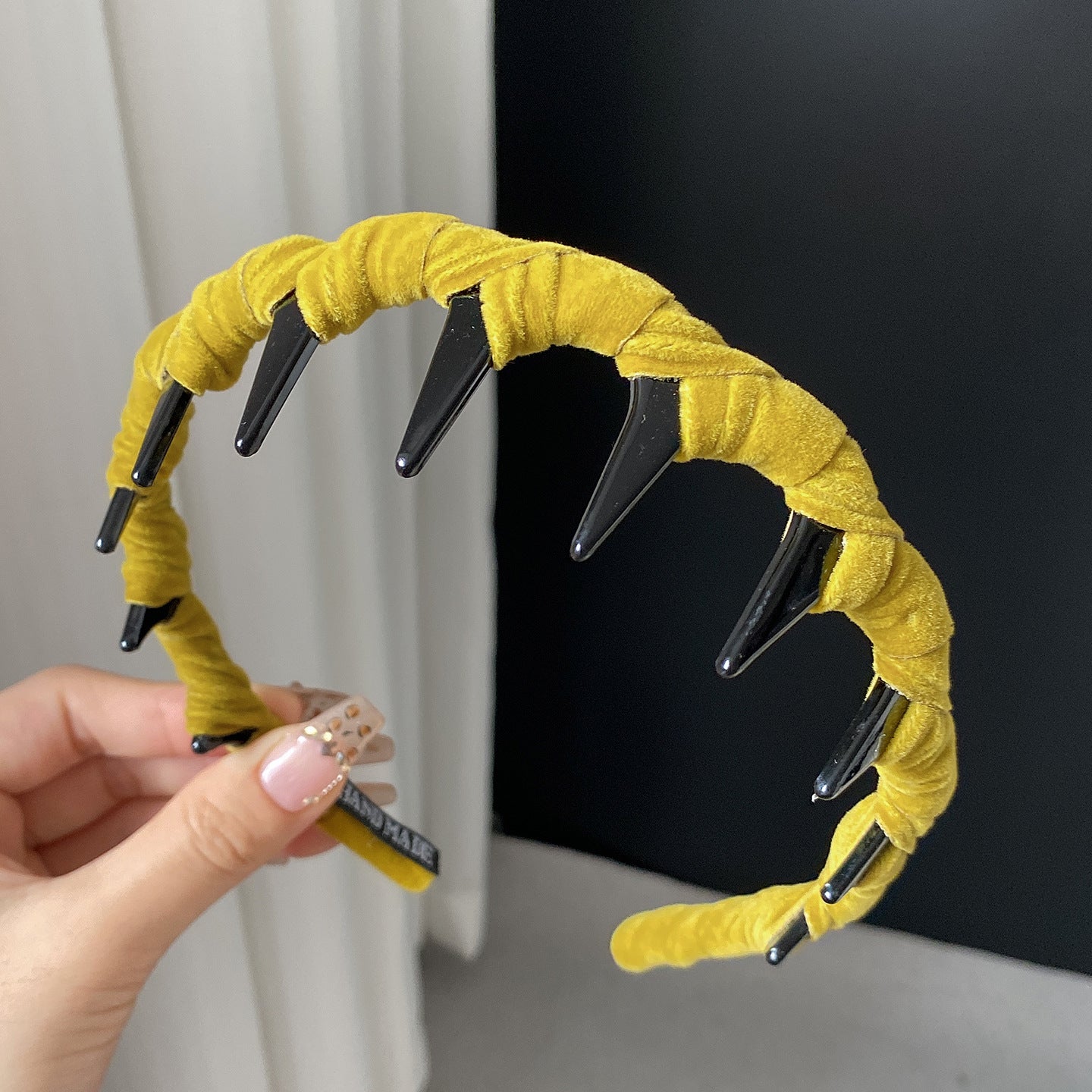 絨面波浪纏繞髮箍