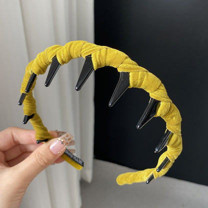 絨面波浪纏繞髮箍