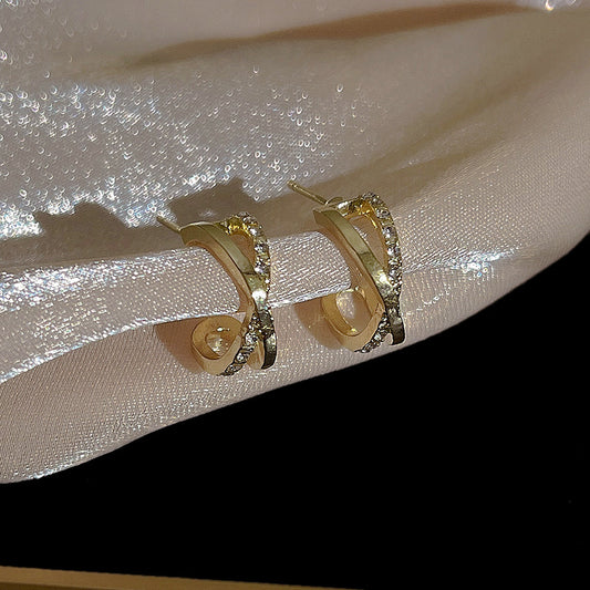 S925交叉耳釘－商品主圖｜https://igowo.tw/