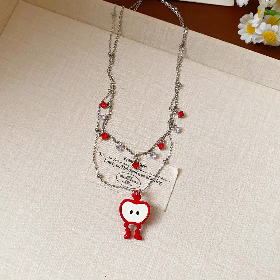 蘋果簡約項鍊－細節特寫2｜https://igowo.tw/
