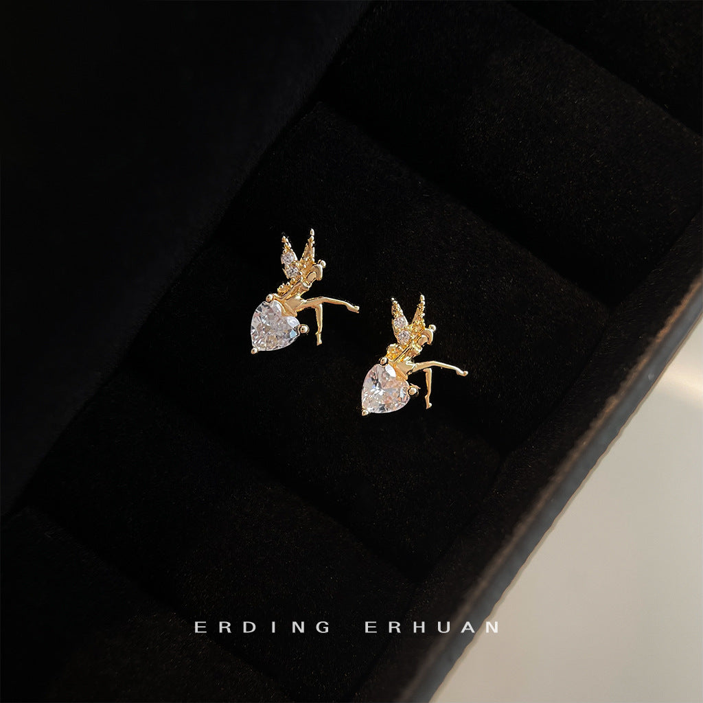 鋯石簡約耳釘－商品主圖｜https://igowo.tw/