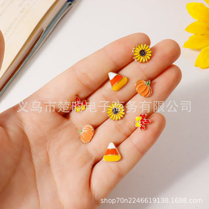 雛菊感恩節耳釘組