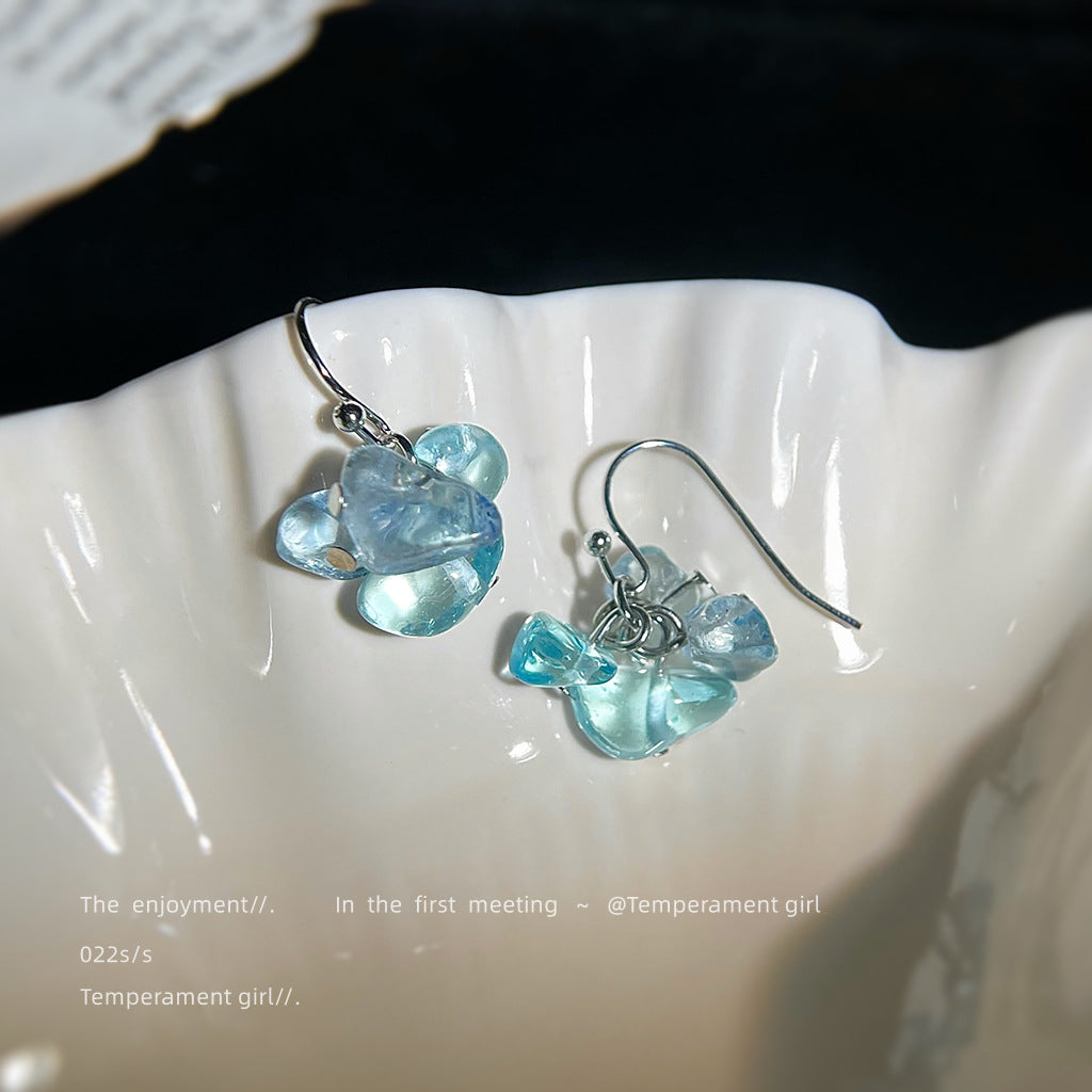 藍色海藍寶耳環－商品主圖｜https://igowo.tw/