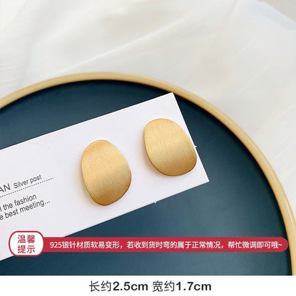 銀針金屬不規則耳釘歐美復古氣質日常通勤百搭耳環輕奢高級感耳飾