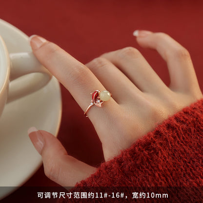 錦鯉素圈可調式戒指
