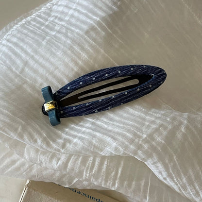布面波點髮夾