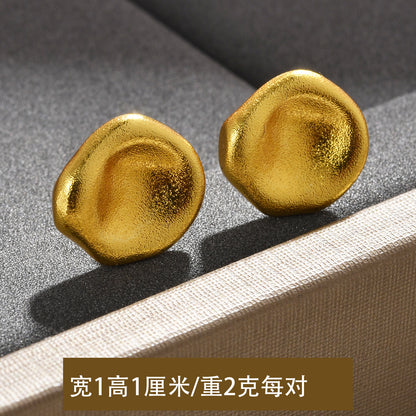 沙金扭紋復古耳釘