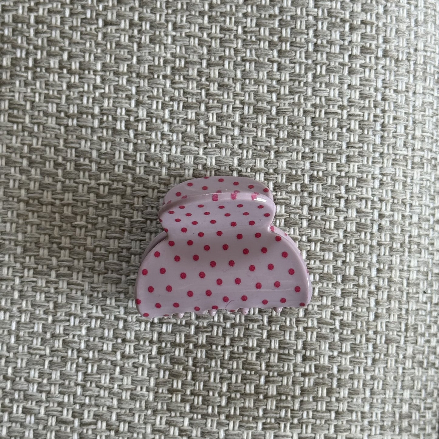粉色鋯石波點簡約髮夾