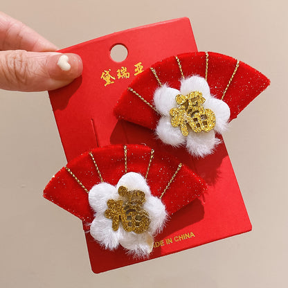 絨面蝴蝶結復古髮夾－細節特寫45｜https://igowo.tw/