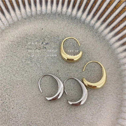金屬水滴C形耳環