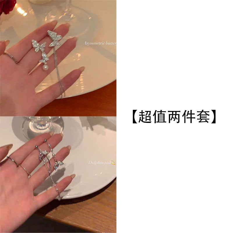 蝴蝶流蘇耳釘